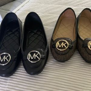 2 pairs of Michael Kors flats,only wore once